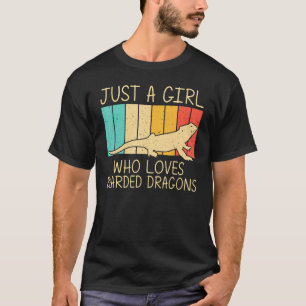 Camiseta Dragón De Cabeza Graciosa Para Chicas Reptiles Igu