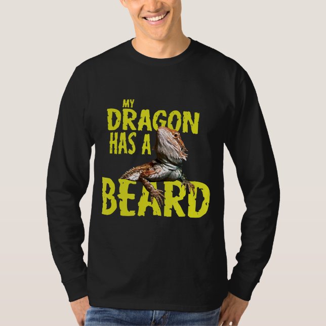 Camiseta Dragón De Cabeza Mi Dragón Tiene Una Barba (Anverso)