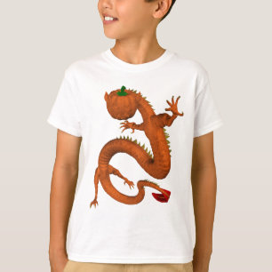 Camiseta Dragón de calabaza de Halloween naranja