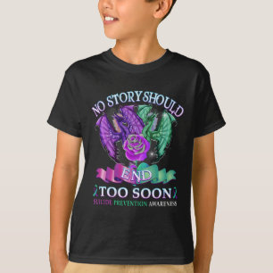 Camiseta Dragón de Conciencia sobre el Suicidio Ninguna His