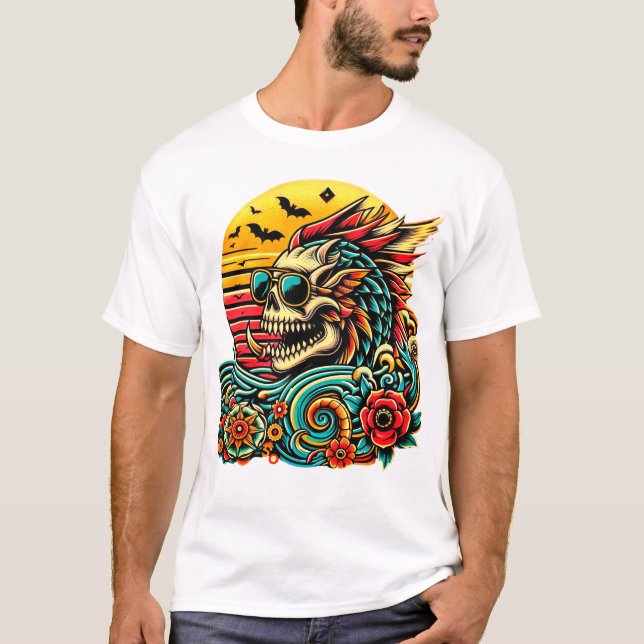 Camiseta Dragón de cráneo (Anverso)