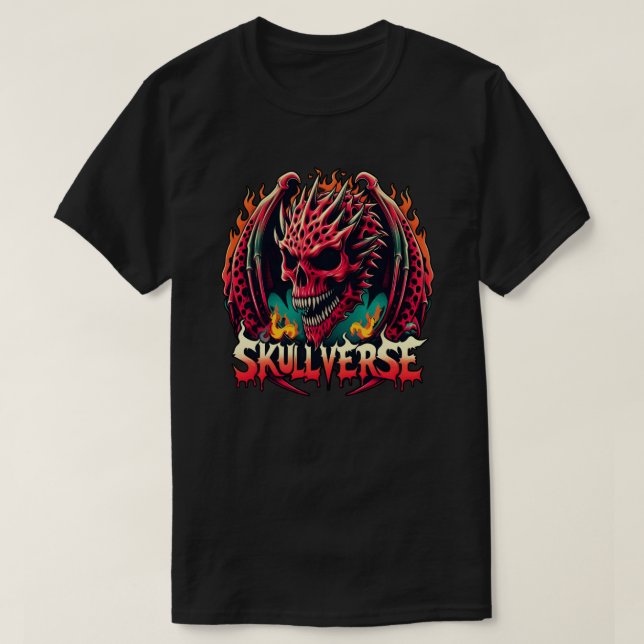 Camiseta Dragón de cráneo (Diseño del anverso)
