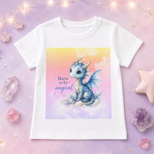 Camiseta Dragón de Fantasía Adorable Nacido para Ser Mági