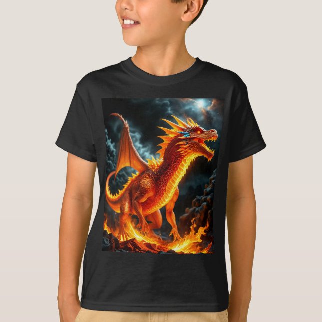 Camiseta Dragón de fuego (Anverso)