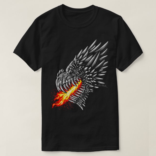 Camiseta Dragón de fuego (Diseño del anverso)