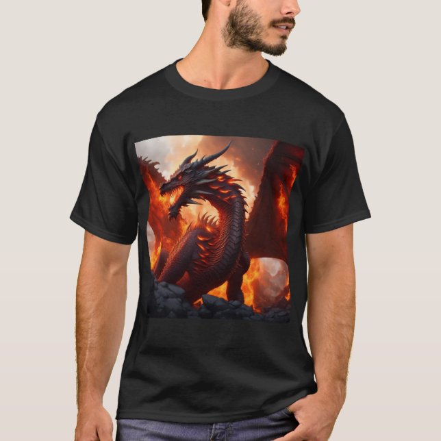 Camiseta Dragón de fuego (Anverso)