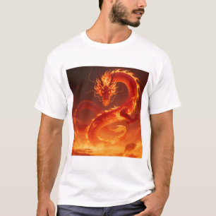 Camiseta Dragón de Fuego Ardiente   Dragón de Llama Mítica 