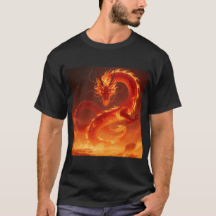 Camiseta Dragón de Fuego Ardiente   Dragón de Llama Mítica 