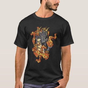 Camiseta Dragón de Fuego con fuego de dragón y fuego respir