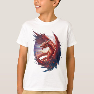 Camiseta Dragón de Fuego Majestuoso - Fantasía épica