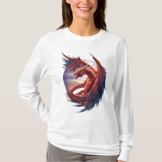 Camiseta Dragón de Fuego Majestuoso - Fantasía épica