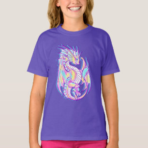 Camiseta Dragón de guijarros rosados de burro delgado Wyver