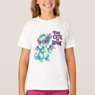 Camiseta Dragón de Halloween Turquesa Demasiado Lindo para