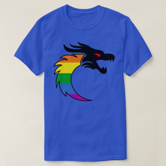 Camiseta Dragón de la bandera del orgullo (Diseño del anverso)