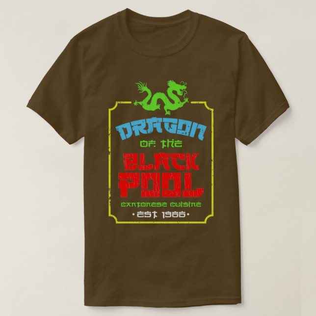 Camiseta Dragón de la Piscina Negra Cocina cantonesa (Diseño del anverso)