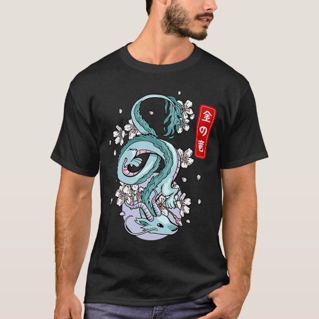 Camiseta Dragón de la Tierra Japonés Ro De Ala Mítica Eleme (Anverso)