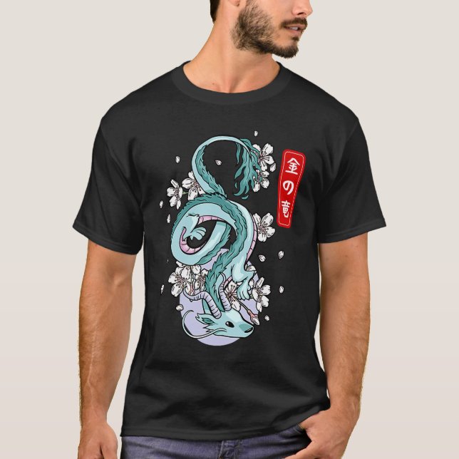 Camiseta Dragón de la Tierra Japonés Ro De Ala Mítica Eleme (Anverso)