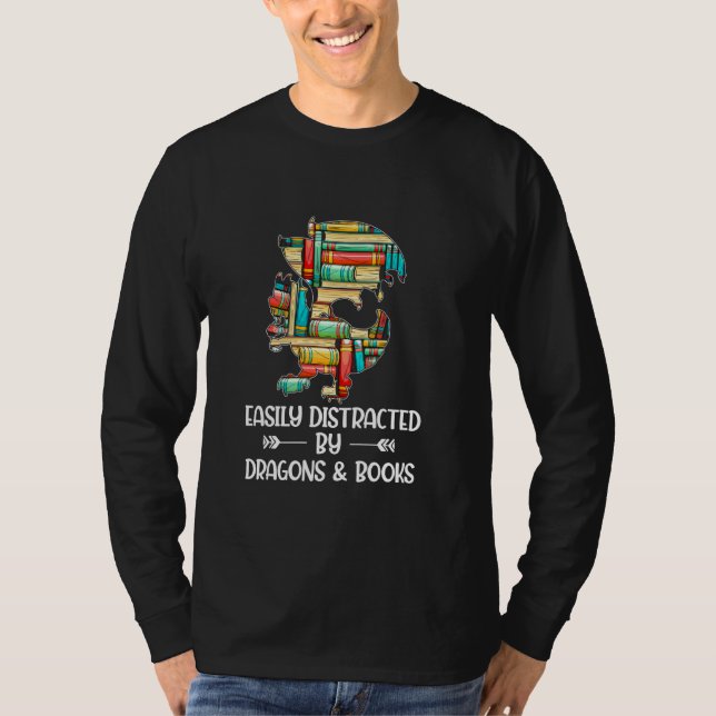 Camiseta Dragón de libro de lectura de animales de ideas de (Anverso)