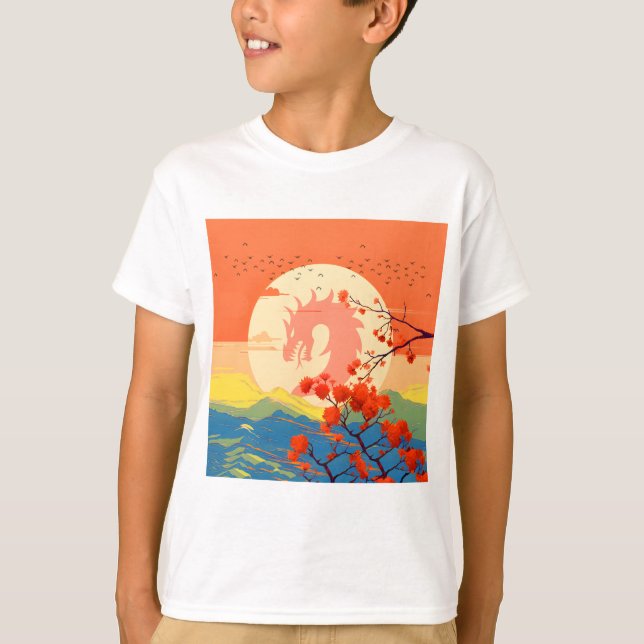 CAMISETA DRAGÓN DE MONTAÑA NATURAL DE BLOSSOM (Anverso)