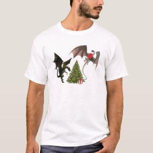 Camiseta Dragón de Navidad Mitológico Fiesta