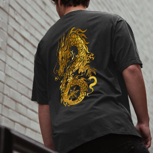 Camiseta Dragón de oro 龍 regalo zodiaco 漢 japonés chino 字