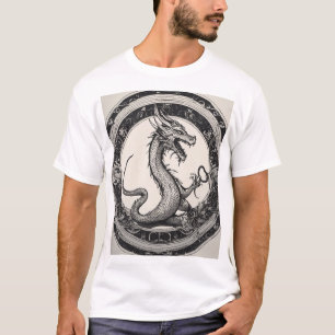 Camiseta Dragón de Ouroboros - Simbolismo Minimalista en es