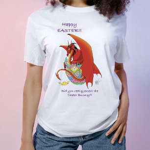 Camiseta Dragón de Pascua divertido rosa fantasía vacacione