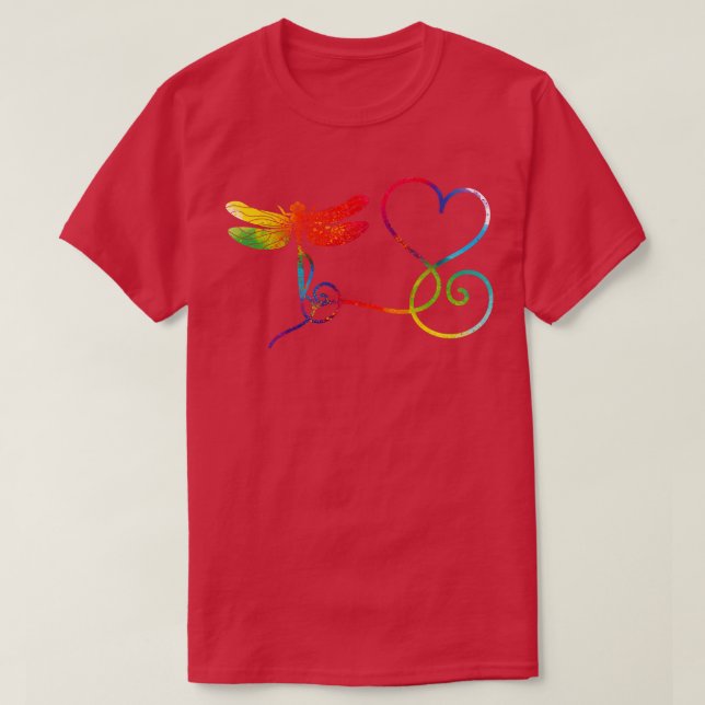 Camiseta Dragón de paz hippie (Diseño del anverso)