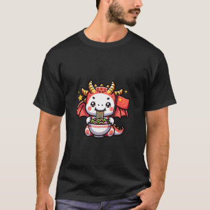 Camiseta Dragón de Ramen Lindo Tazón de Fideos Amor Chino C