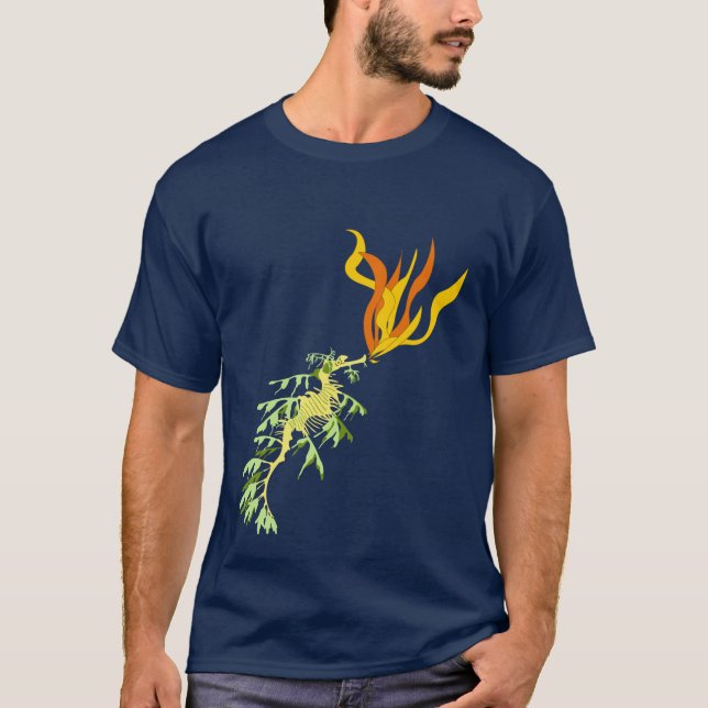 Camiseta Dragón de respiración del mar del fuego (Anverso)