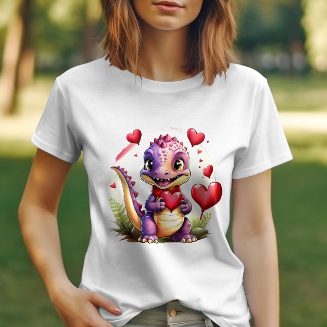 Camiseta Dragón de San Valentín Adorable Tragón Amocionado (Subido por el creador)