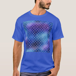 Camiseta Dragón de sirena plateada azul-violeta irlandés S