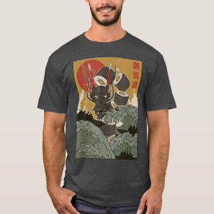Camiseta Dragón de sushi japonés estéreo anime Guay