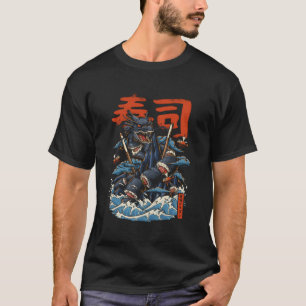 Camiseta Dragón de sushi japonés Maki Sushi rota Anime Food