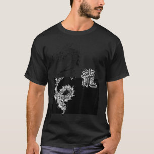 Camiseta dragón de Tokio japonés Estética asiática Blanco y