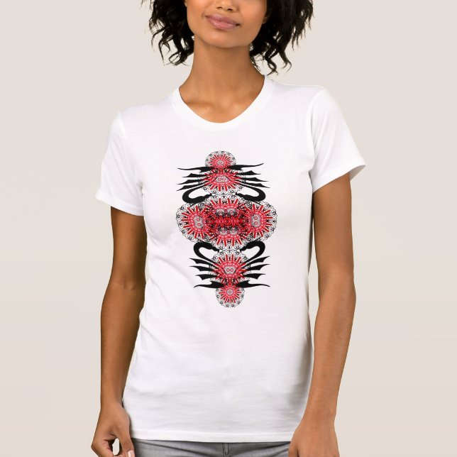Camiseta dragón del rojo del whitazee (Anverso)