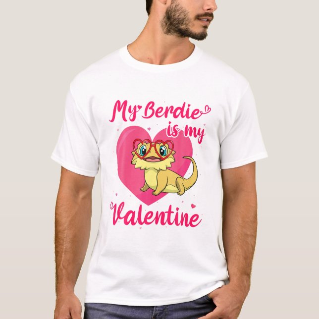 Camiseta Dragón Día de San Valentín Beardie Reptile (Anverso)