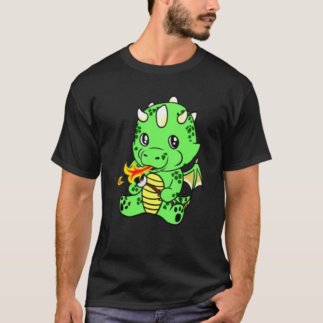Camiseta Dragon Dino Marshmallow Niños (Anverso)