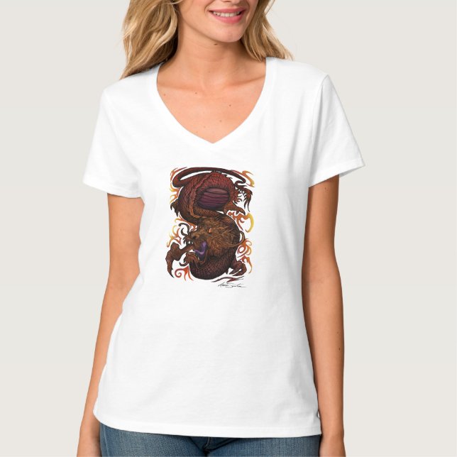 Camiseta Dragón (Diseño de firma) (Anverso)
