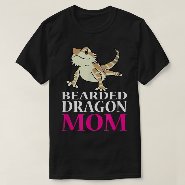 Camiseta DRAGÓN DIVERTIDO CON BARBA MAMÁ Regalo de lagarto  (Diseño del anverso)