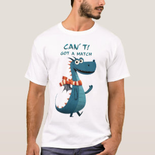 Camiseta Dragón Divertido de Fútbol No Puedo. Me Toco un