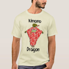 Camiseta Dragón divertido del kimono