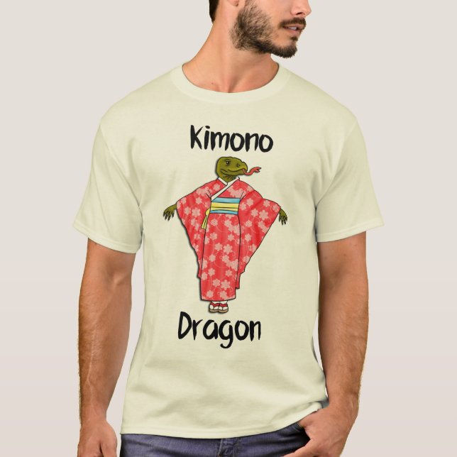 Camiseta Dragón divertido del kimono (Anverso)