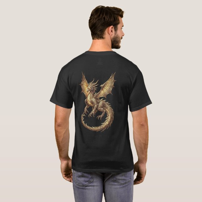 Camiseta Dragón Dorado (Reverso completo)
