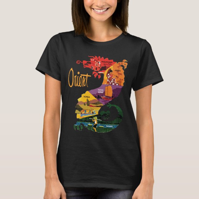 Camiseta Dragón Dorado Mitológico Viaje Oriente (Anverso)