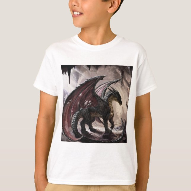 Camiseta Dragón en cueva (Anverso)
