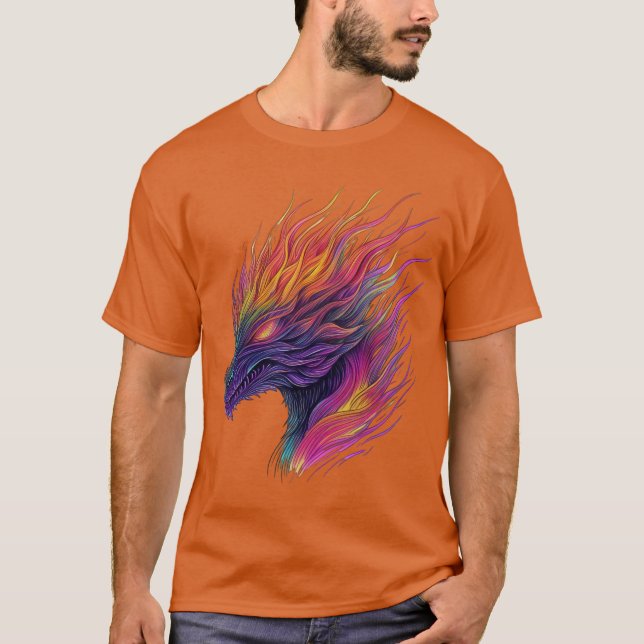 Camiseta Dragón espectral de llama (Anverso)