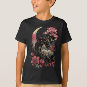 Camiseta Dragón estético japonés arte japonés japonés tatua