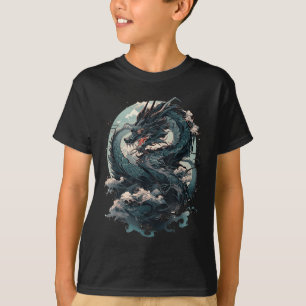 Camiseta Dragón estético japonés arte japonés japonés tatua