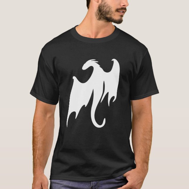 Camiseta Dragon Fantasy Book Nerd Geek Dragons Silhouette (Anverso)